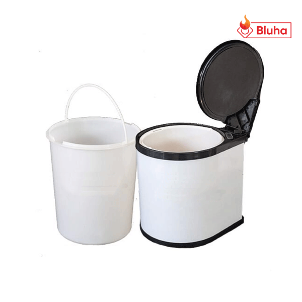 Thùng rác tròn EuroGold Inox cao cấp gắn cánh 14L