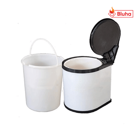 Thùng rác tròn EuroGold Inox cao cấp gắn cánh 14L