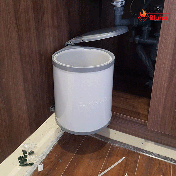 Thùng rác tròn EuroGold Inox cao cấp gắn cánh 14L