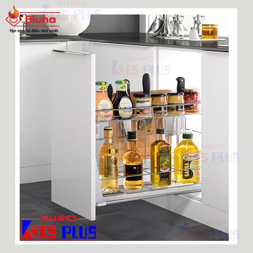 Giá chai lọ dao thớt Kit Plus Inox 201 nan tròn