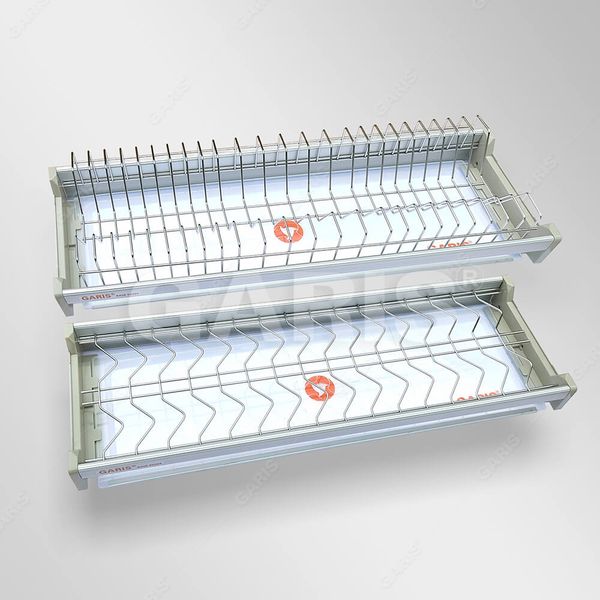 Giá bát cố định Garis GB04 2 tầng nan tròn inox 304