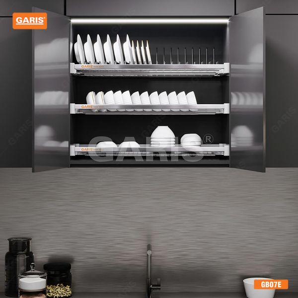 Giá bát cố định Garis GB07 3 tầng nan tròn