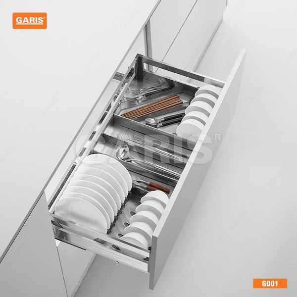 Giá bát đĩa Garis GD01 Inox tấm