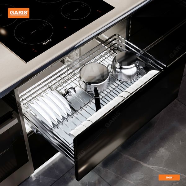 Giá bát đĩa đa năng Garis GD02 Inox 304 nan vuông