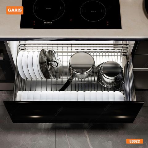 Giá bát đĩa đa năng Garis GD02 Inox 304 nan vuông