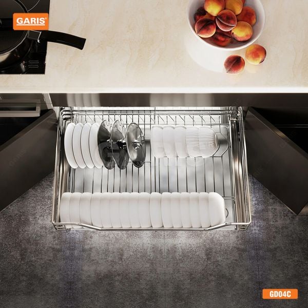 Giá bát đĩa đa năng Garis GD04 Inox 304 nan vuông