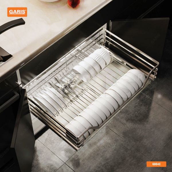 Giá bát đĩa đa năng Garis GD04 Inox 304 nan vuông