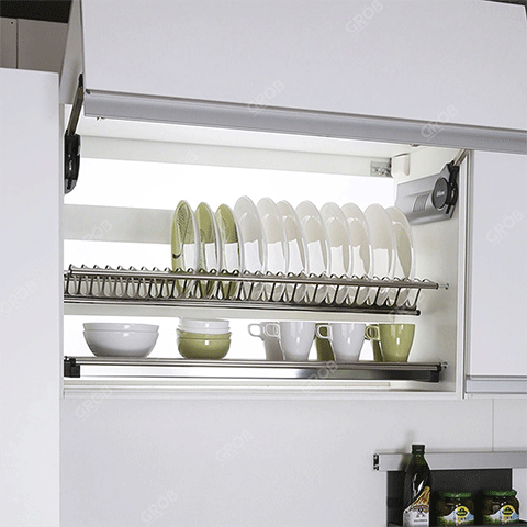 Giá bát chữ V Grob U inox lá