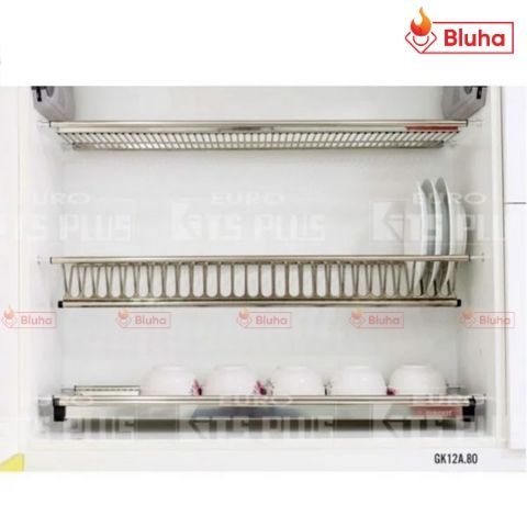 Giá bát cố định Kit Plus 3 tầng chữ V Inox 201