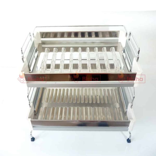 Kệ đựng bát đĩa để bàn Grob UP-50A Inox - nhựa