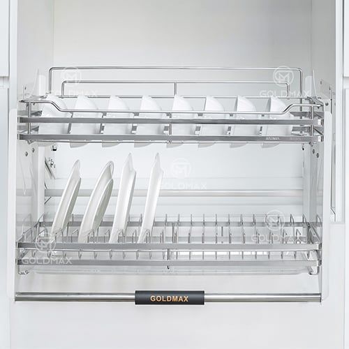 Giá bát đĩa nâng hạ GOLDMAX INOX SUS304 GN700-900M