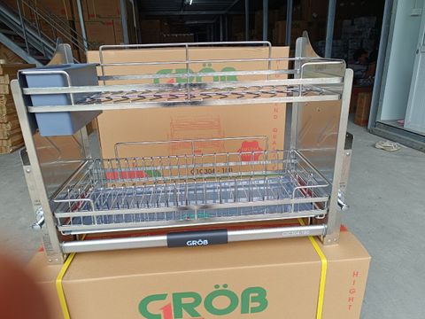 Giá bát nâng hạ GROB Full inox SUS304  C1C304-180