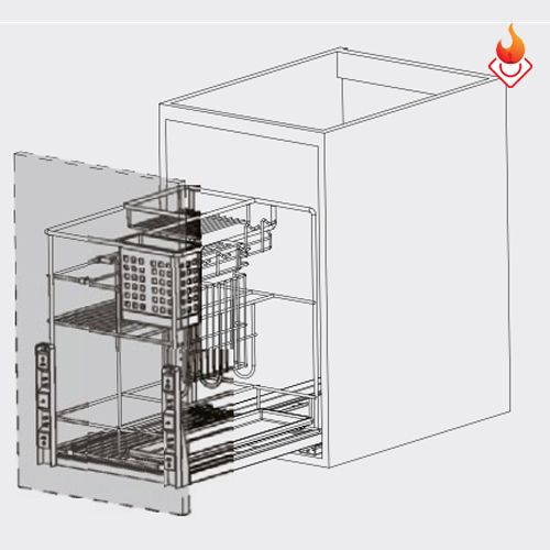 Giá chai lọ dao thớt đa năng Hafele 549.34.053 - 549.34.055
