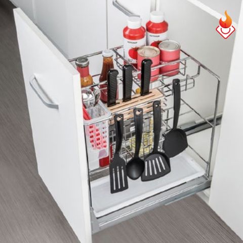 Giá chai lọ dao thớt đa năng Hafele 549.34.053 - 549.34.055