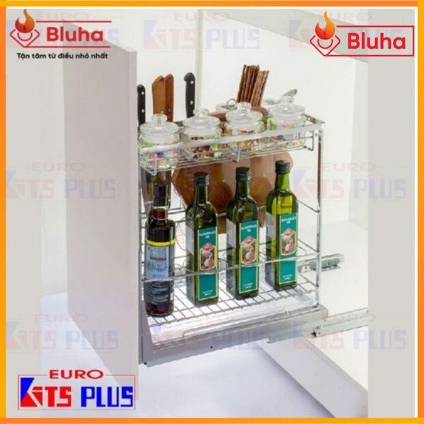 Giá chai lọ dao thớt Kit Plus Inox 201 nan tròn