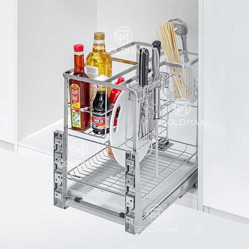 Giá dao thớt, gia vị Goldmax nan dẹt inox SUS304