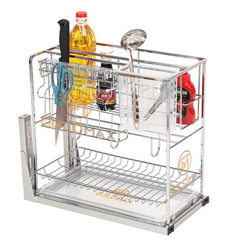 Giá dao thớt, gia vị Goldmax nan dẹt inox SUS304