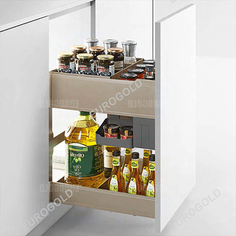 Giá gia vị chai lọ Eurogold EUM20 hộp nhôm Anode