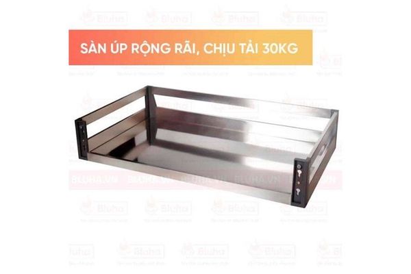 Giá xoong nồi hộp Eurogold 2 lớp đáy âm tủ Inox 201