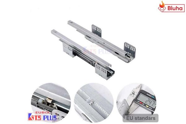 Giá xoong nồi Kit Plus nan tròn Inox 201 - ray giảm chấn (Sản phẩm đã ngừng sản xuất)