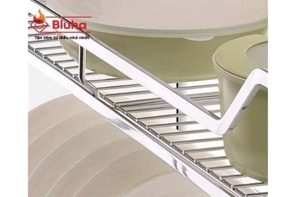 Giá xoong nồi Kit Plus nan dẹt inox 304 - ray giảm chấn