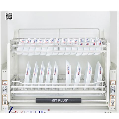 Giá bát đĩa nâng hạ Kit Plus GIKA.PL Inox cao cấp