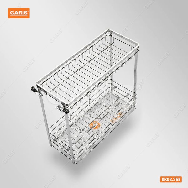 Giá gia vị, chai lọ Garis GK02E inox 304 nan vuông