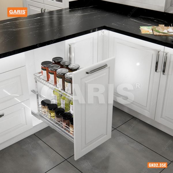 Giá gia vị, chai lọ Garis GK02E inox 304 nan vuông