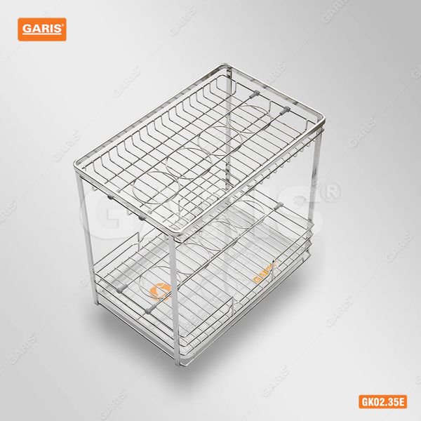 Giá gia vị, chai lọ Garis GK02E inox 304 nan vuông