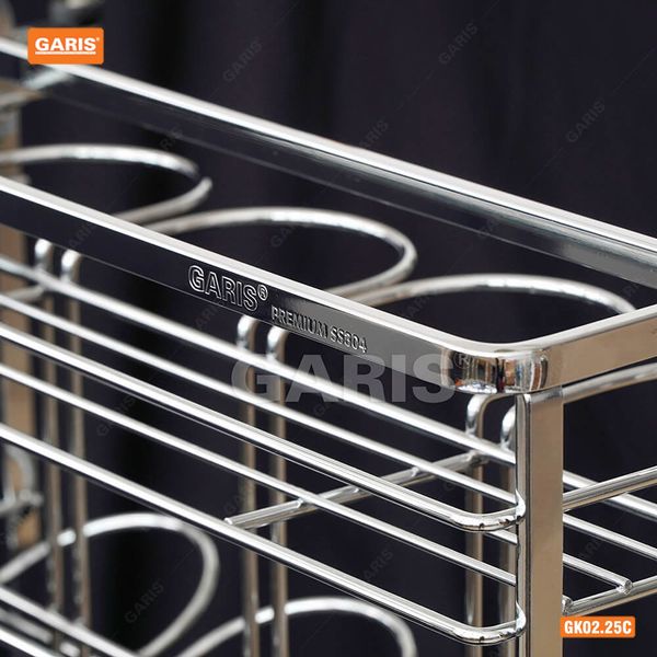 Giá chai lọ dao thớt đa năng Garis GK02C inox 304 mạ crom