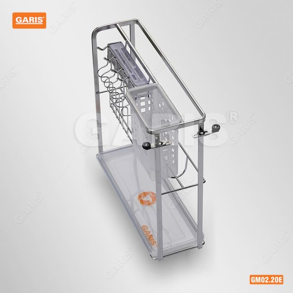 Giá chai lọ dao thớt Garis GM02 bề mặt điện hóa Inox 304