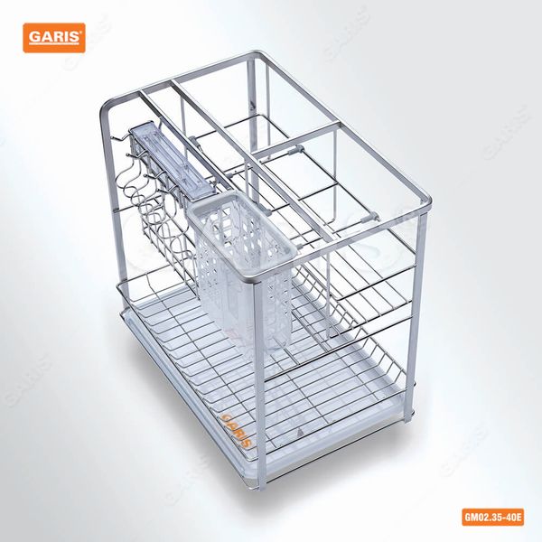Giá chai lọ dao thớt Garis GM02 bề mặt điện hóa Inox 304
