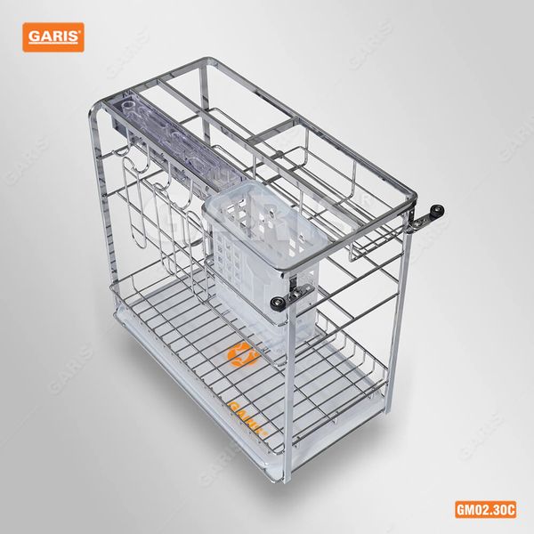 Giá chai lọ dao thớt Garis GM02 mạ chrome Inox 304