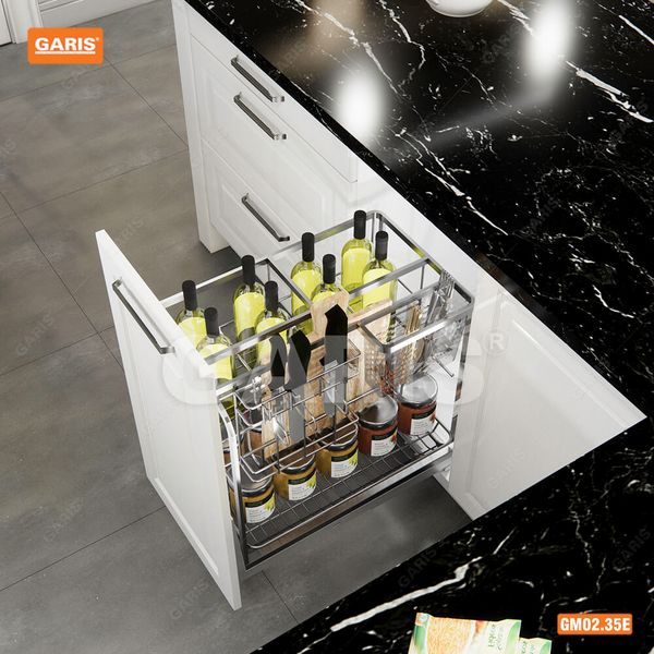 Giá chai lọ dao thớt Garis GM02 bề mặt điện hóa Inox 304