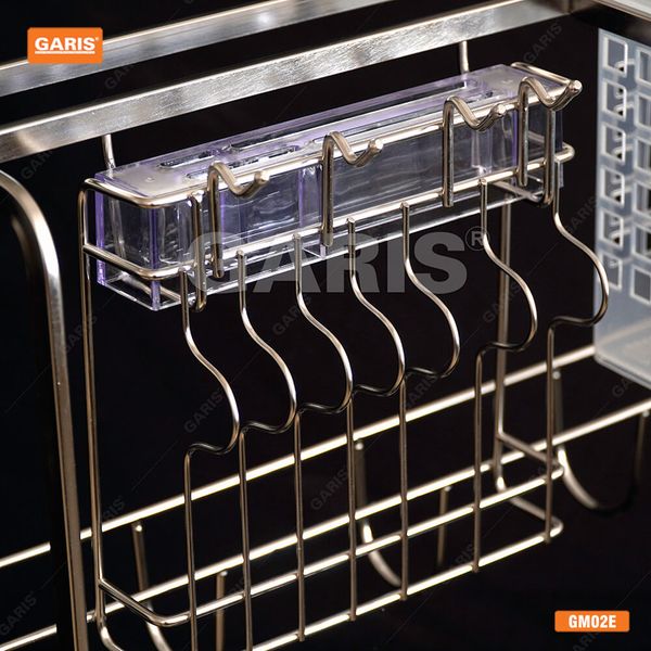 Giá chai lọ dao thớt Garis GM02 bề mặt điện hóa Inox 304