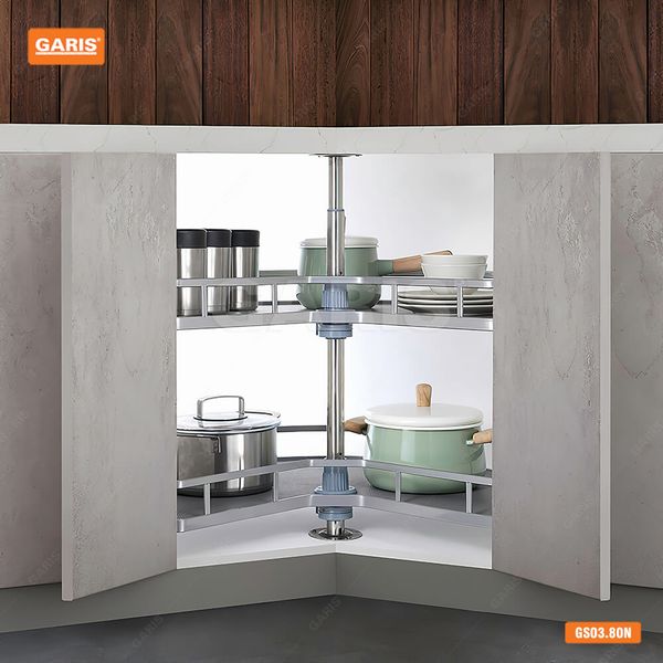 Mâm xoay Garis GS03.80N mở 3/4 nan vuông