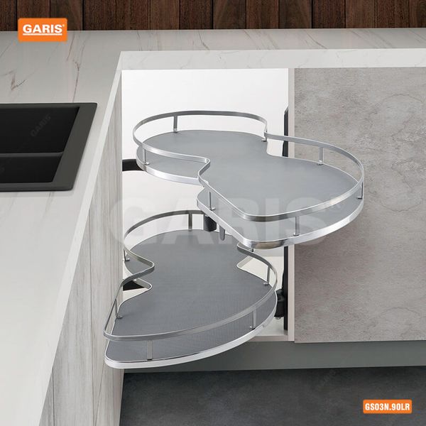 Mâm xoay Garis GS03N.90L/R hình lá nan vuông