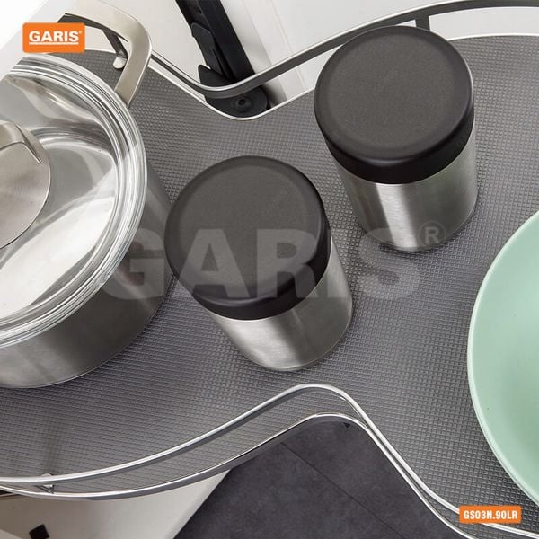 Mâm xoay Garis GS03N.90L/R hình lá nan vuông