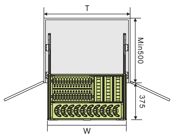 Kệ đựng bát đĩa đa năng Grob GH inox hộp lắp gắn cánh