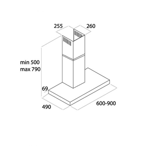 Máy hút mùi D'mestik ES2070 DMK