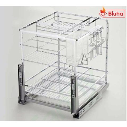 Kệ dao thớt, gia vị Cariny CH-1945 inox sợi 304