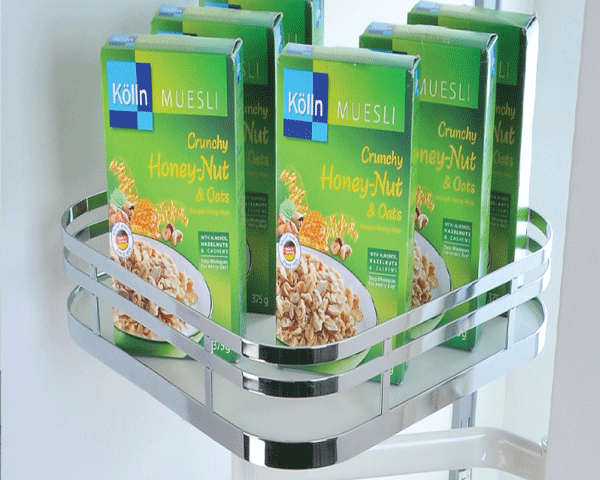 Kệ đồ khô xoay nan dẹt đáy đặc Grob GM304 SUS304