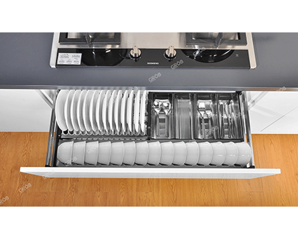 Kệ đựng bát đĩa đa năng Grob GH inox hộp lắp gắn cánh