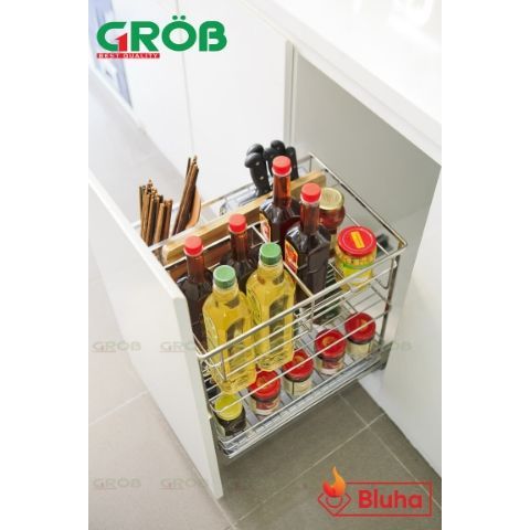 Kệ đựng dao thớt - chai lọ Grob Inox 304 nan dẹt