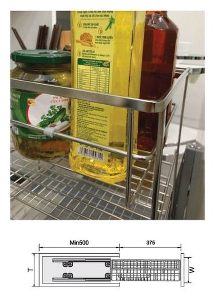 Kệ đựng dao thớt - chai lọ Grob Inox 304 nan dẹt