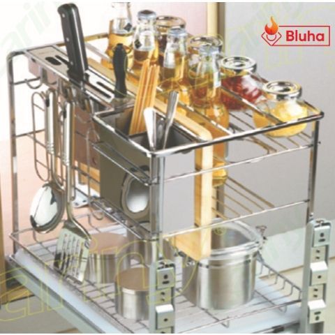 Kệ gia vị, dao thớt Cariny inox sợi 304 điện hóa