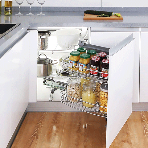 Kệ góc liên hoàn Grob GN nan sợi inox 201