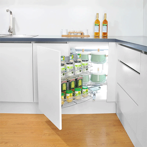 Kệ góc liên hoàn Grob GN nan sợi inox 201