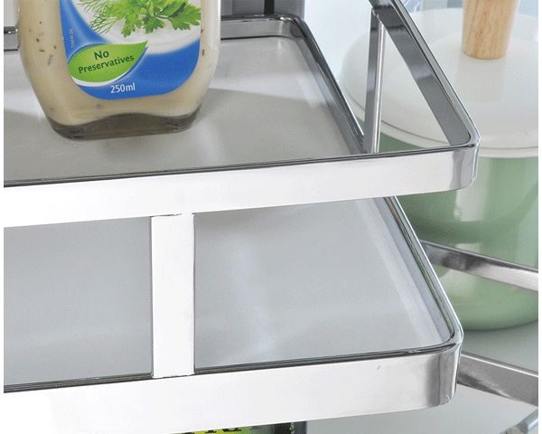 Kệ góc liên hoàn nan dẹt đáy đặc Grob GM304 SUS304