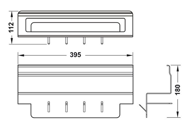 Kệ treo đựng dao Hafele 523.00.330 màu đen